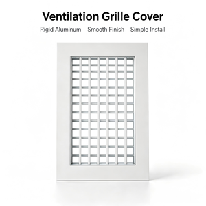 Grille rectangulaire en aluminium pour installation murale, design minimaliste, installation facile - Product Image 2