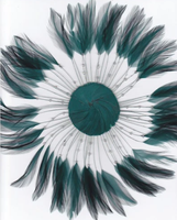 Plaque de plumes de poulet Turquoise foncé pour chapeau de chapellerie Costume mariage décor de mariée mode cheveux Fascinator artisanat bricolage