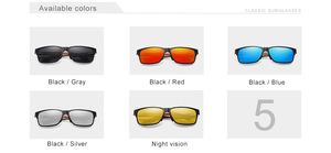 Gafas de Sol Polarizadas Cuadradas de Aluminio y Madera Hechas a Mano, Unisex, con Logotipo Personalizado <span class=keywords><strong>KINGSEVEN</strong></span>, Anti-Radiación, Modelo 5507 - Product Image 6