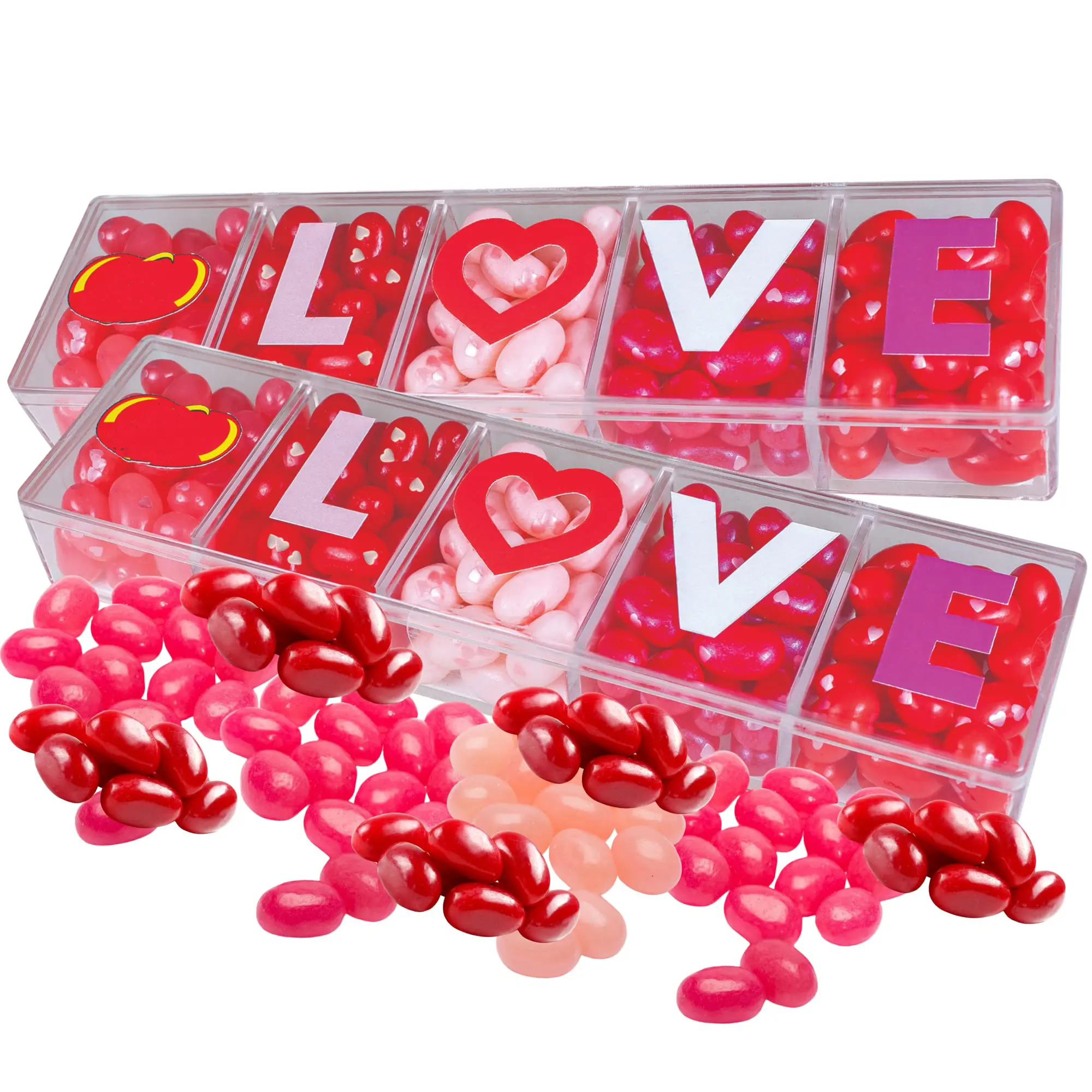 Small Love-Themed Low-sugar Valentine's Day Jelly Bean Candy For Party Heart Gift Box Pieces Wedding Shower
