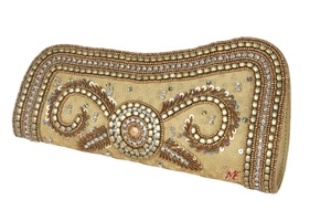 Indian Bridal Wedding Gift Clutch Bag Satin <b>Frame</b> Shape Lowellcraft L-26 From Delhi - Product Image 2