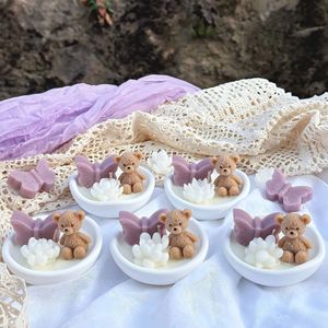 Bougie parfumée mignonne en forme d'ours et de papillon - <span class=keywords><strong>Cadeau</strong></span> créatif pour le 1er anniversaire de bébé, décoration de bureau et accessoire photo souvenir - Product Image 3