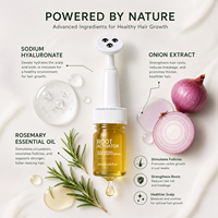 Sérum de croissance capillaire à l'extrait d'oignon et à l'huile de romarin avec logo personnalisé, formule de soin du cuir chevelu botanique