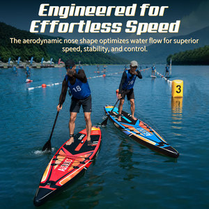 Aisunss Maßgefertigtes <span class=keywords><strong>SUP</strong></span>-Rennbrett Aufblasbares Paddle-Board Renn-<span class=keywords><strong>SUP</strong></span>-Brett für Professionelle Rennfahrer - Product Image 6