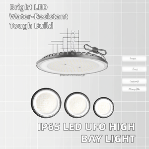 IP65 étanche haute luminosité LED UFO lampe pour bureau atelier usine <span class=keywords><strong>Garage</strong></span> Construction-100W 200W 300W Led haute baie lumière - Product Image 2
