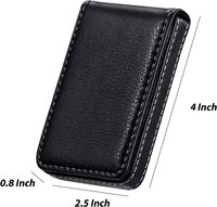 Porte-cartes de visite en cuir PU porte-cartes de visite porte-cartes nominatives avec fermeture magnétique