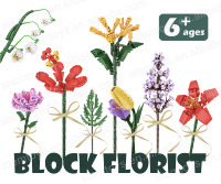 Sembo Briques de fleurs pour bricolage 601240-55, blocs de construction éducatifs en plastique, modèle de pensée future, jouet pour enfants, cadeau de fleuriste