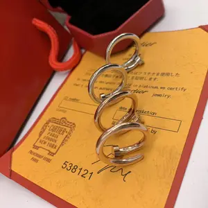 Jessy Schmuck Mode Benutzer definierte Frauen Mädchen Silber Gold Männer Ring Finger Diamant Edelstahl LIEBE Nagel ringe