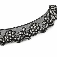 Bande de dentelle en strass thermocollants de haute qualité avec base en maille souple pour vêtements de luxe