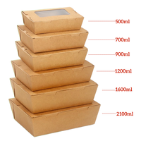 Boîte d'emballage alimentaire en gros avec fenêtre transparente, grande boîte en papier kraft pour gâteaux et bentos