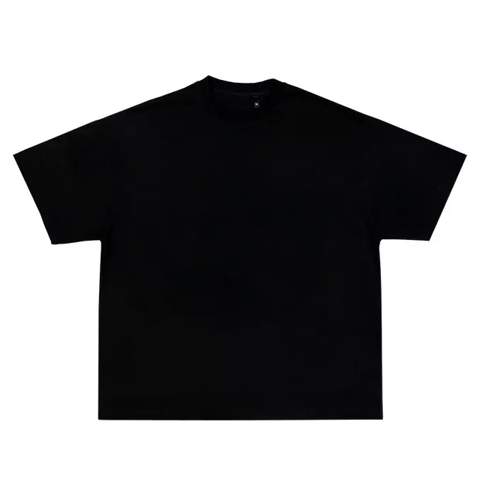 थोक 300GSM हैवीवेट लघु आस्तीन टी शर्ट उच्च गुणवत्ता कस्टम कपास रेट्रो यूनिसेक्स बड़े सादे टी शर्ट