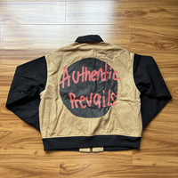 Veste bomber zippée pour homme en toile de velours côtelé vintage, à motif réversible, avec col en strass, impression DTG de grande qualité, personnalisée