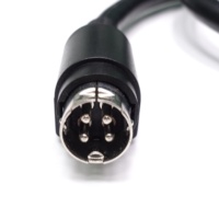 Harnais de câblage personnalisé 4 broches mâle grand DIN vers bornier UL 2464 24 AWG 3C pour connexions de capteurs/caméras