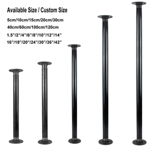 Nhiệm Vụ Nặng Nề 1 "X 28" 1 ''X 30" Công Nghiệp <span class=keywords><strong>Grey</strong></span> Ống Bảng Chân Cổ Điển Kim Loại Bàn Ăn Chân Đúc Sắt Rèn Đồ Nội Thất Chân - Product Image 2