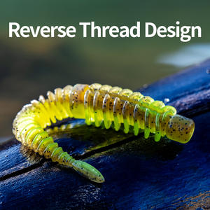 CHILENT Esca a Verme con Filettatura Inversa 7.5/8.5cm Esca Morbida per Pesce Persico Luccio Adatta a Bacini Artificiali Esca Galleggiante - Product Image 4