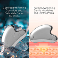 Herramienta Gua Sha de Piedra Terahertz Natural en Forma de Pluma para Terapia Fría y Caliente, Masajeador Facial Antienvejecimiento y Drenaje Linfático