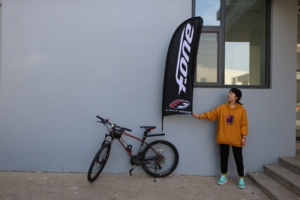 Weihai Wisezone, Nuevo Artículo en Promoción, Pancarta Móvil para Bicicleta, Bandera de Playa para Publicidad en <span class=keywords><strong>Bicicletas</strong></span> 2021 - Product Image 3