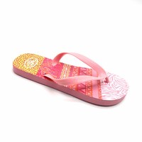 2026 Sandal Jepit Wanita Motif Cetak Fashion, Ringan, Lembut, Nyaman, Sandal Pantai PE untuk Wanita