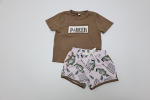 Qingli OEM Custom Cool boy's Clothing set nome pantaloncini a mano con tasca e coulisse senza tariffa - Product Image 3