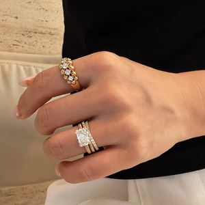 แหวนเพชรทรงสี่เหลี่ยม 2 กะรัต จาก Aazuo Luxury Jewelry Lab Grown Diamond ทองคำแท้ 18K สีเหลืองทอง สำหรับผู้หญิง เหมาะสำหรับงานเลี้ยงระดับไฮเอนด์ - Product Image 5
