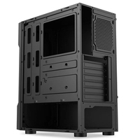 Customized Mini ITX Mid Tower Desktop Computer Chassis Case Tempered Glass Black ATX/MATX PC Office Case