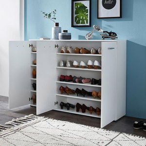 Armoire à <span class=keywords><strong>chaussures</strong></span> fermée multicouche de style nordique, dernier support de rangement d'entrée en bois pour <span class=keywords><strong>chaussures</strong></span> pour hommes et <span class=keywords><strong>femmes</strong></span> - Product Image 2