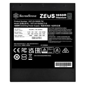 ซิลเวอร์สโตน SST-ZU1650R-TM 1650W ATX 3.1 PCIe 5.0 พาวเวอร์ซัพพลายแบบโมดูลาร์เต็มรูปแบบ 80 Plus Titanium พัดลมขนาด 135 มม. - Product Image 5