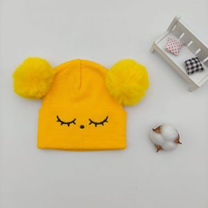 Ensembles de bonnets tricotés pour garçons et filles, bonnets pour enfants en Spandex/Coton, bonnets mignons et chauds pour bébés avec pompons et protège-oreilles, pour tout-petits, plage et voyage - Product Image 2