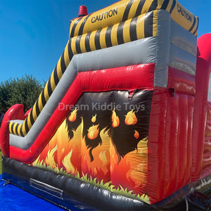 Xe CỨU HỎA TRẠM động cơ nhảy lâu đài nhà bị trả lại bộ phận cứu hỏa lâu đài bouncy trượt Combo lính cứu hỏa <span class=keywords><strong>Bouncer</strong></span> - Product Image 4