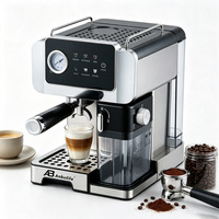 Anbolife - Cafetera Espresso Compacta de 20 Bares con Pantalla Táctil, Tanque de Leche, Medidor de Flujo y Sistema de Calentamiento con Termobloque OEM