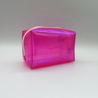 Pochette cosmétique en TPU de couleur personnalisée, transparente, imperméable, pochette de maquillage en TPU