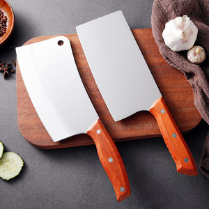 Popular online kitchen <b>knife</b> set (8-piece set) for home use, forged, cleaver, slicer, hammer-patterned <b>knife</b>, street vendor - Product Image 1
