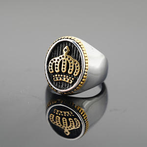 แหวนเครื่องประดับแฟชั่นสำหรับผู้หญิงแหวนเครื่องประดับที่ดีสแตนเลสแหวนเครื่องประดับชุบทองแหวนหมั้นแหวนมงกุฎ - Product Image 2