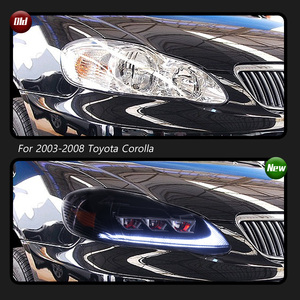 Feux avant TYPY pour Toyota Corolla 2003-2009 (version américaine) avec feux de jour à LED et clignotants séquentiels - Product Image 3