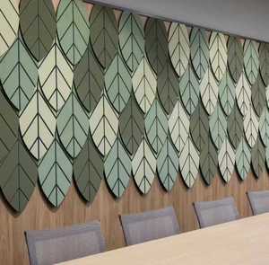 Panel <span class=keywords><strong>Acústico</strong></span> de Fibra de Poliéster Ecológico, Color Personalizado, Ignífugo, Alto NRC, Panel Absorbente de Sonido - Product Image 1