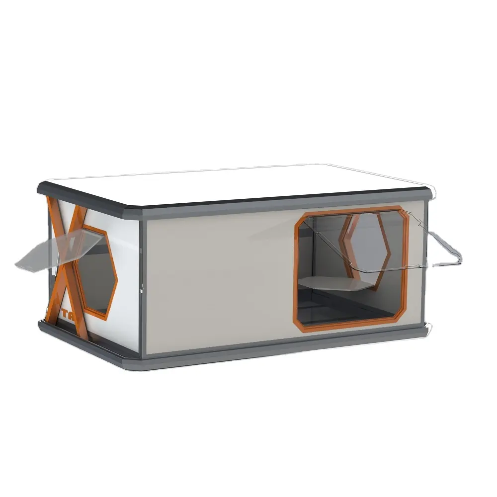 Pannello solare da esterno 900w incluso rimorchio da campeggio automatico in alluminio 3-4 persone tenda da tetto tenda da tetto rigida per auto per le vendite