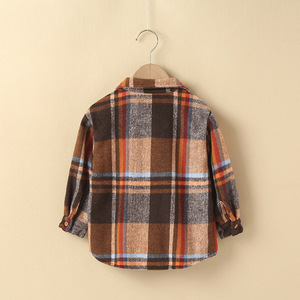 Chemises à carreaux en flanelle personnalisées Q20803, chemises à manches longues à carreaux écossais pour garçons avec poches, chemisiers pour enfants, vestes pour enfants - Product Image 3
