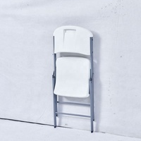 Chaises pliantes en plastique HDPE de haute qualité, modernes, anti-UV, blanches, pour mariage, intérieur et extérieur