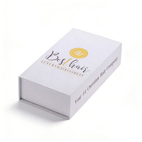 Boîtes d'emballage pour extensions de cheveux en perruque blanche mate haut de gamme, boîte cadeau en carton rigide, boîte pour vêtements de perruque, insert en satin