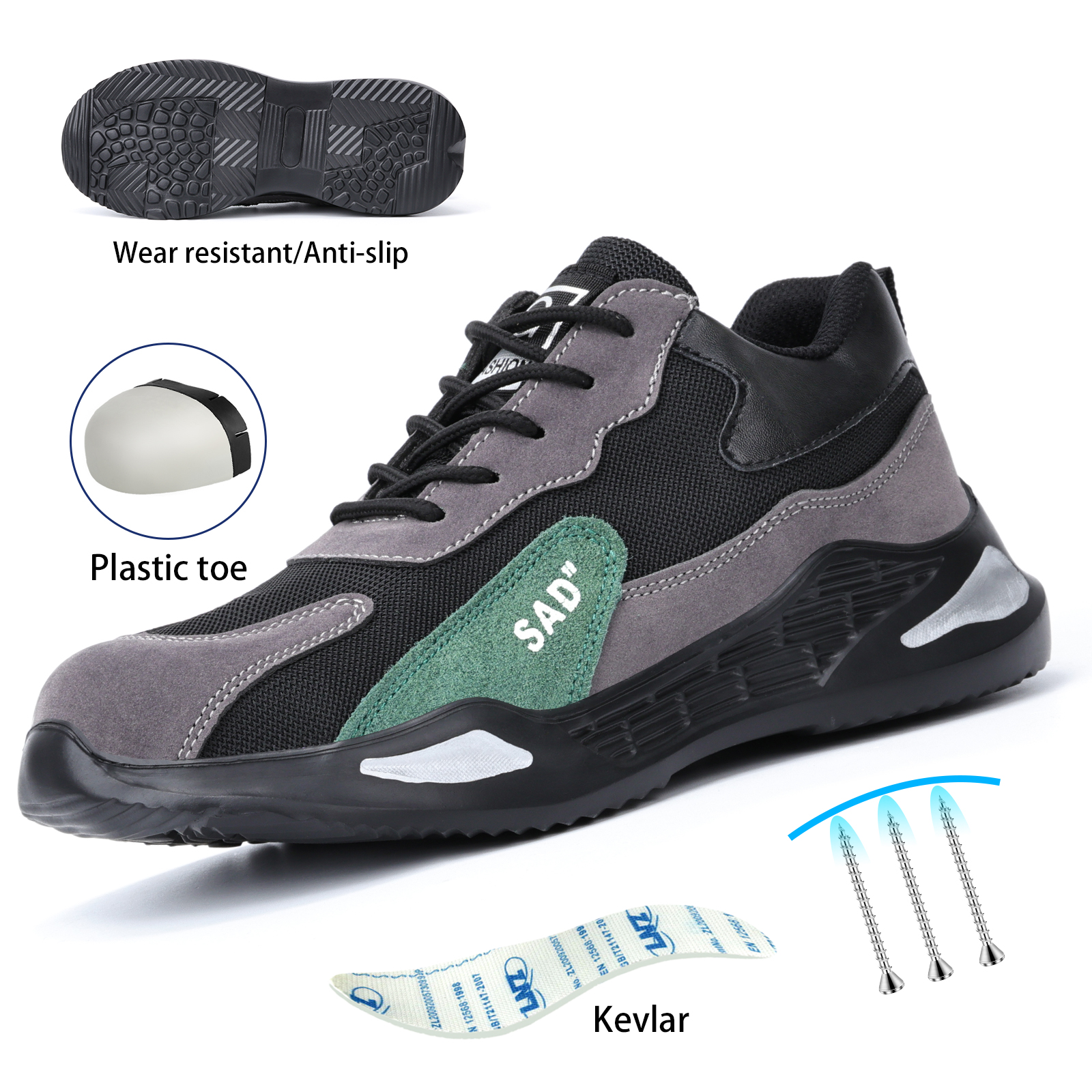 zapatos de cocina de goma protectora y reforzada