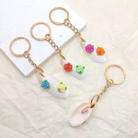 Porte-clés créatif en forme de coquillage, animaux marins réels, porte-clés de sac ou de voiture en résine, porte-clés de plage pour femmes et filles, breloques d'été