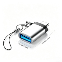 Adaptateur USB-C vers USB-A USB 3.0 5 Gbit/s DC OTG PC Matériau Ignifuge Porte-clés Plug & Play pour Appareil Photo Téléphone Tablette Ordinateur Portable Clé USB