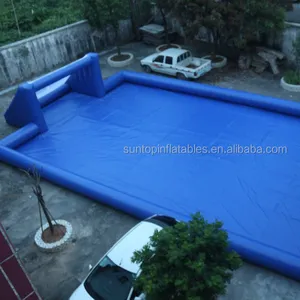Vendita calda grande piscina di acqua gonfiabile di calcio campo di gioco, all'aperto gigante di aria gonfiabile sapone campo di calcio