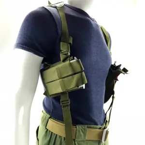 Top Selling Designs Outdoor Nylon Small Tactical CS Concealed Hand Shoulder Under Arm Holster Pouch Double Pouch Bags for Men