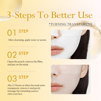 Masque Hydrogel KOEC à la Bave d'Escargot, Collagène et Acide Kojique – Éclat, Hydratation, Nutrition, Revitalisation, Lifting et Éclaircissement – Format Voyage