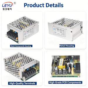 ספק כוח מיתוג MS-25-12 25W 12V 2.1A AC ל-DC מיני בעל יציאה יחידה עבור LED, מצלמות אבטחה, בקרה תעשייתית, LEYU אלומיניום, תקני CE ו-RoHS - Product Image 3