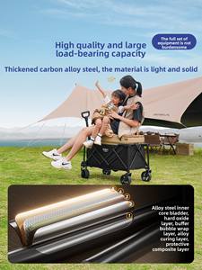 Легкая Портативная Складная Тележка для покупок, колеса для кемпинга, складная тележка для автомобилей - Product Image 3