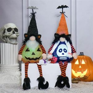 Juego de Gnomos LED de Halloween que Cambian de Color, Adorable Juguete de Peluche de Bruja con Patas Colgantes - Product Image 3