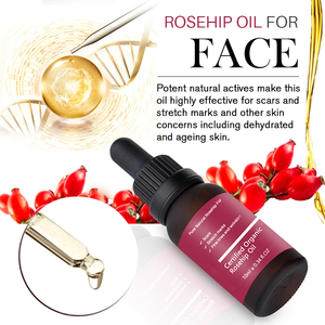 Aceite antioxidante de rosa mosqueta orgánico, utilizado para tratar líneas finas, arrugas y mejorar la elasticidad de la piel - Product Image 6
