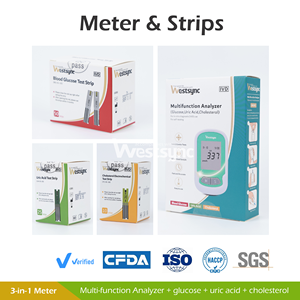 Taşınabilir Çok Fonksiyonlu Analiz Cihazı, Glikoz, Ürik Asit, Kolesterol Tespit Fonksiyonu ve <span class=keywords><strong>Test</strong></span> Şeridi ile - Product Image 3